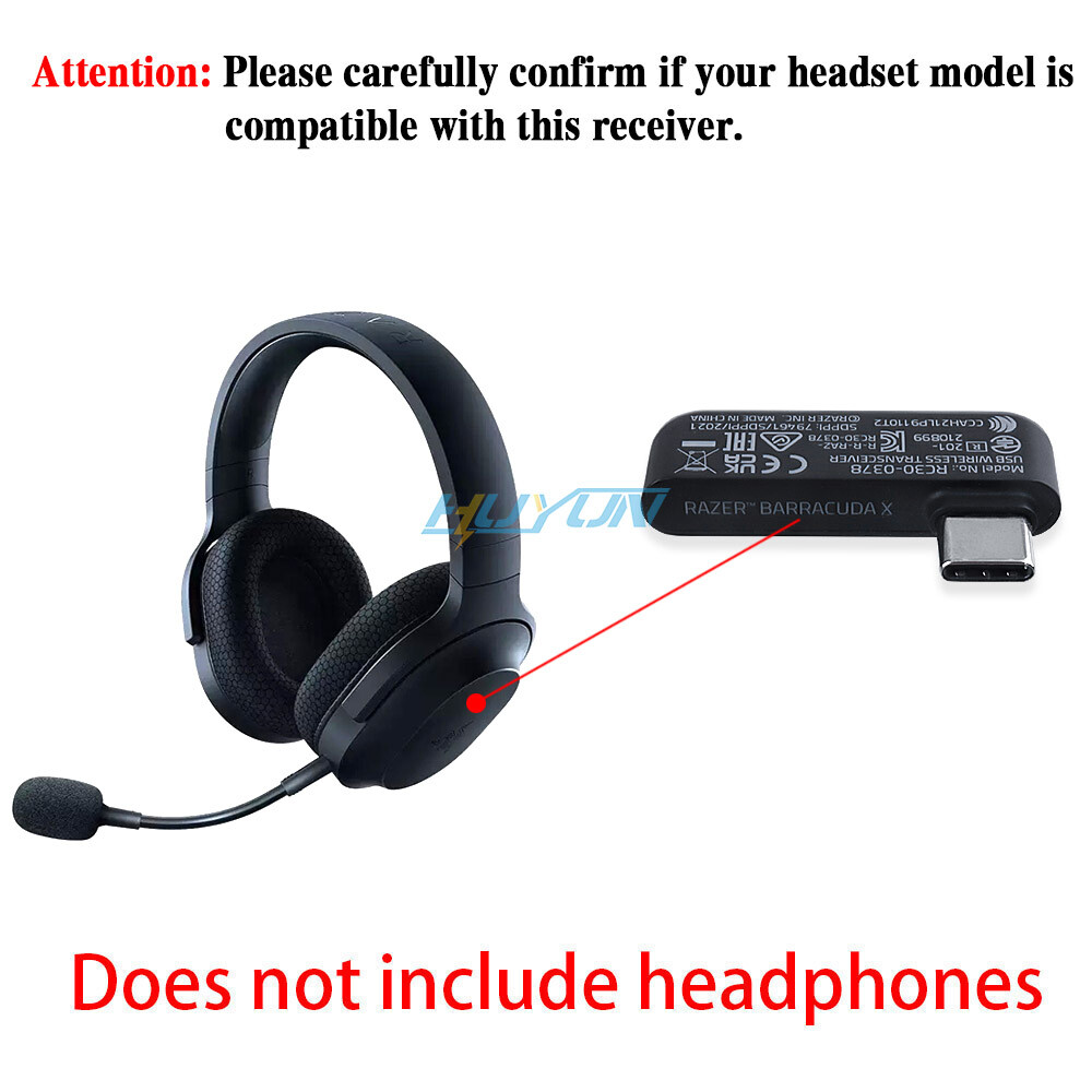 USB 2.4G Receiver for Razer Barracuda X Wireless Headphones RC30-0378 Adapter