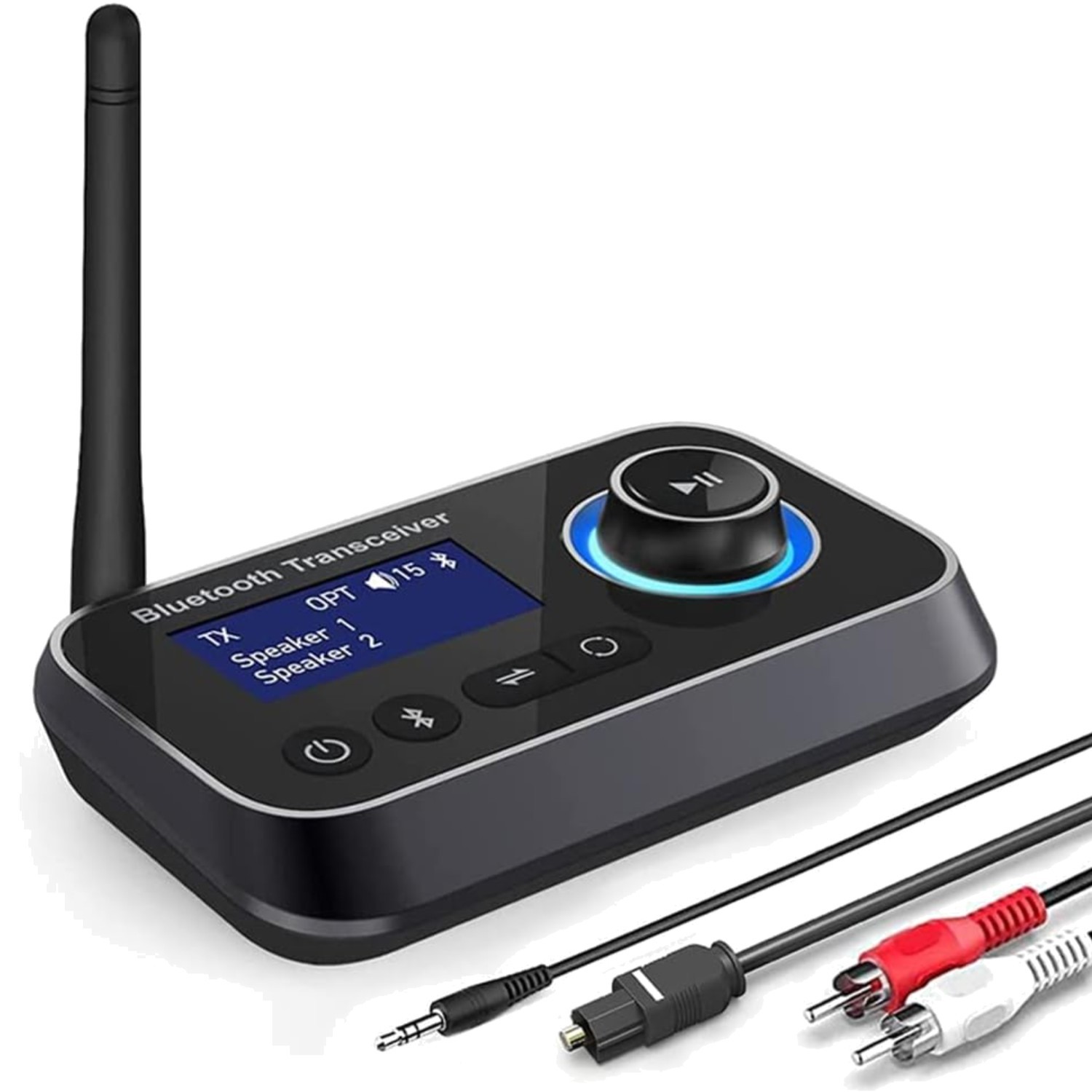 Bluetooth 5.3 Transmitter Receiver for 2 Headphones 3-in-1 Audio Adapter with...