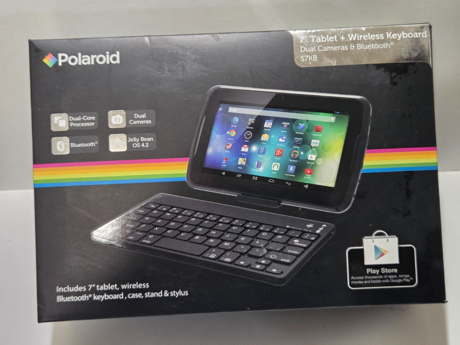 Polaroid 7'' HD Tablet + Keyboard. Open Box Unused