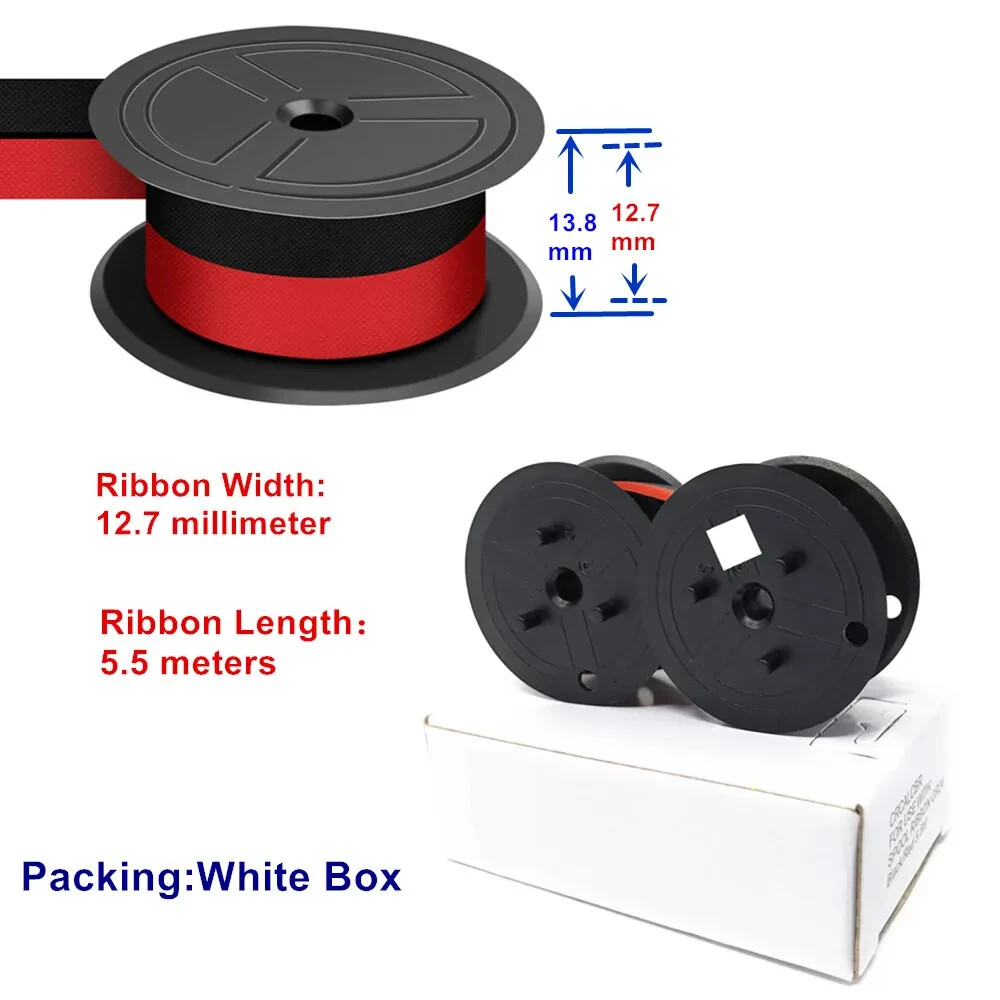 Calculator Ribbon Replacement for GR24BR Porelon 11216 Universal Twin Spool 10PC