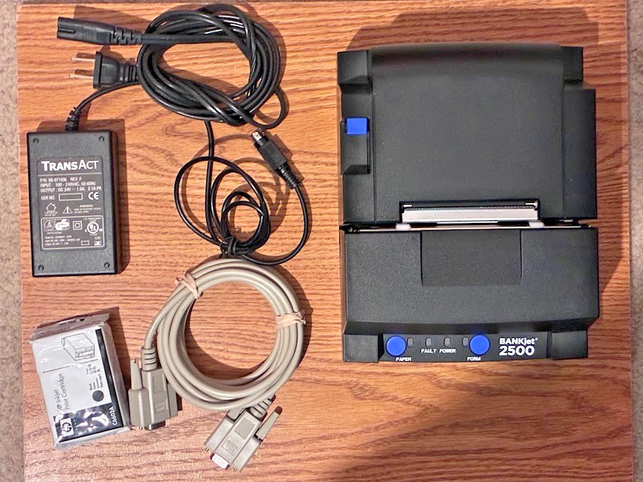 TransAct BANKjet2500 Receipt Validator New Open Box USB w/ Ink & Power Supply