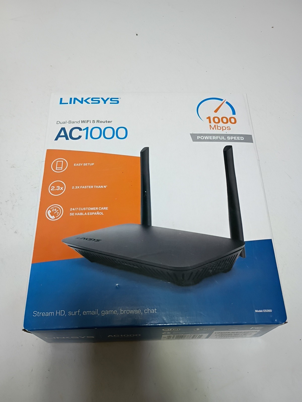 Linksys AC1000 Dual Band WiFi 5 Router Model E5350