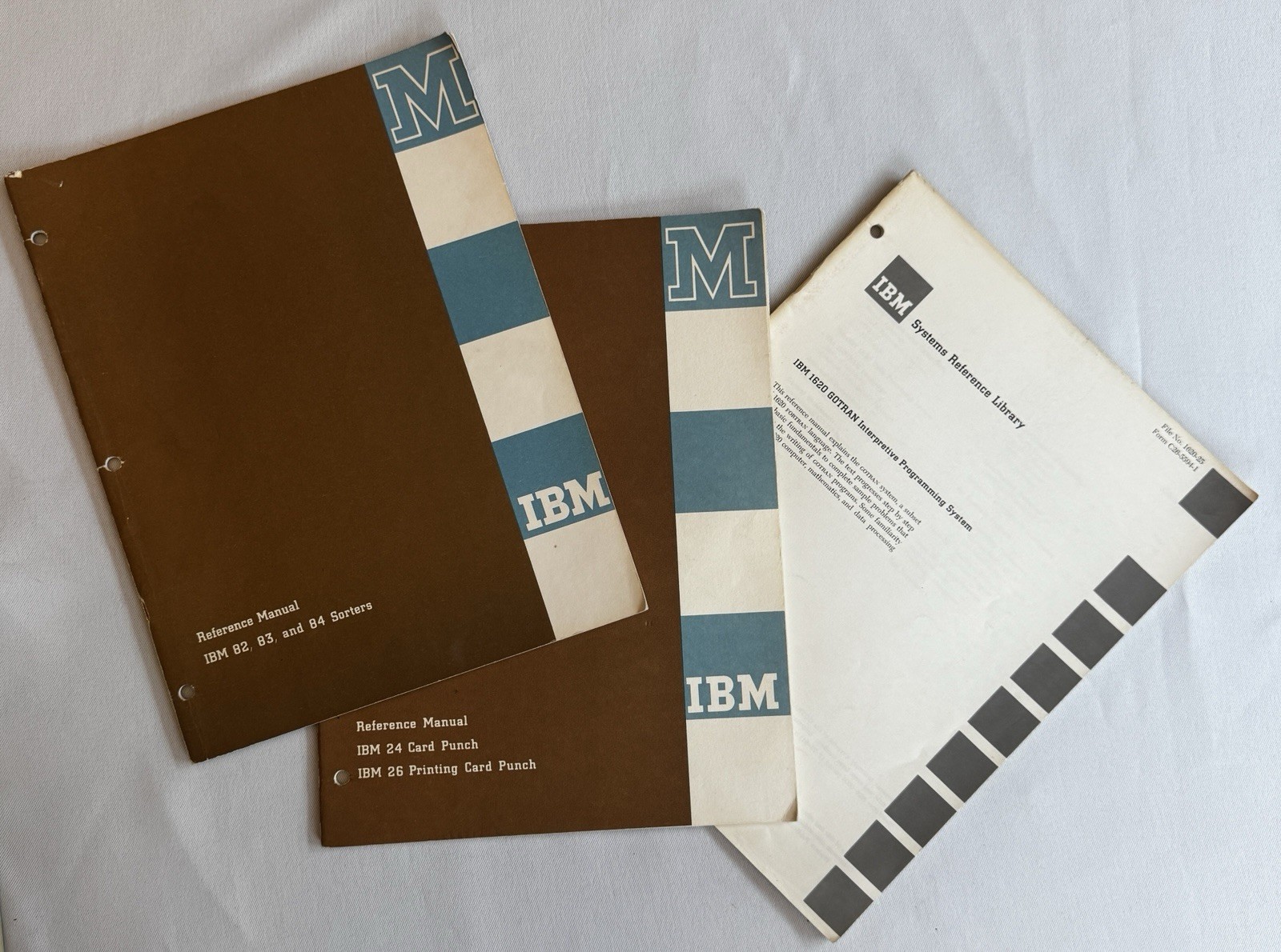 Vintage IBM Systems Reference Library Manuals 1960s - Card Punch & GOTRAN Lot