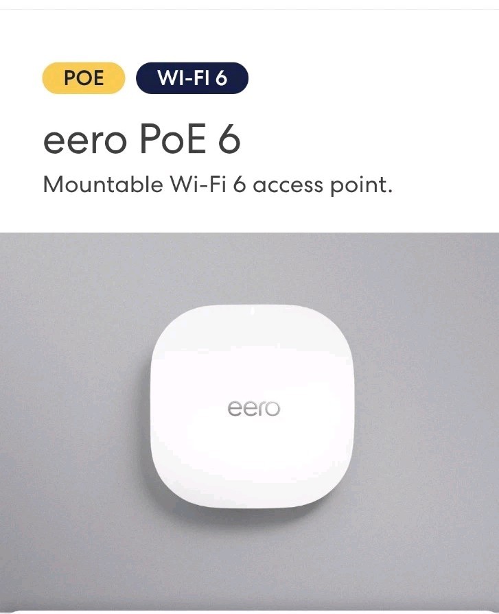 eero PoE 6 Dual-band Wi-Fi 6 Mountable Access Point