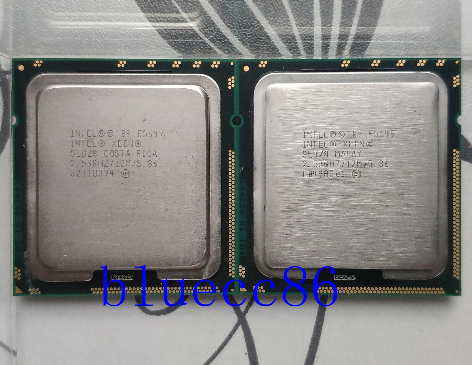 Matching pair（2）Intel Xeon E5649 2.53GHz Server 6Cores 12MB CPU Processor