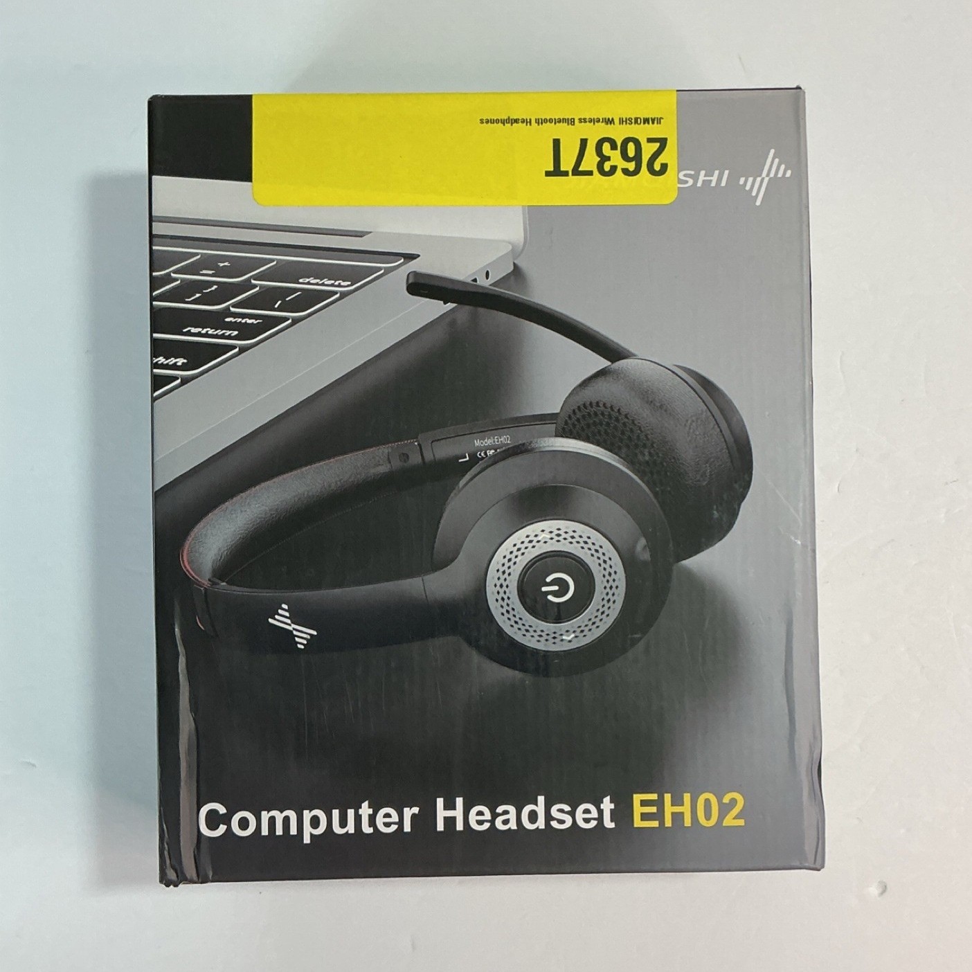 JIAMQISHI EH02 Wireless USB-TypeC Headset, Adjustable Headband, Boom Mic, Black