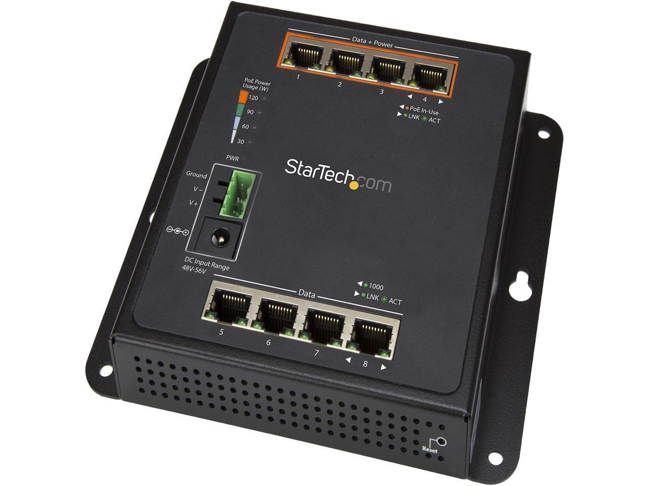 StarTech IES81GPOEW StarTech.com 8 port POE Managed Ethernet Switch - 30W per Po