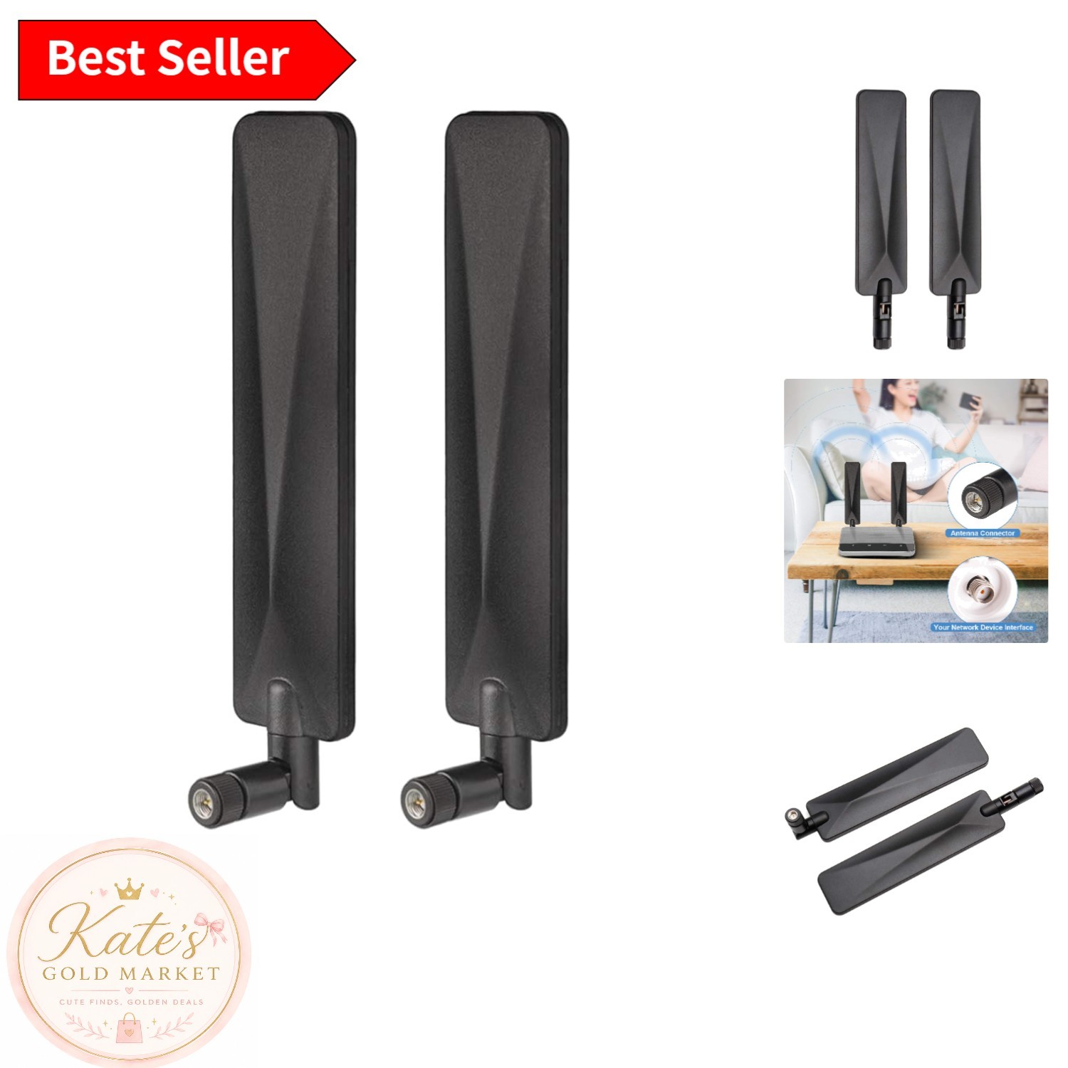 Versatile 2-Pack 9dBi Omni-Directional 4G LTE Antenna for Peak Performance