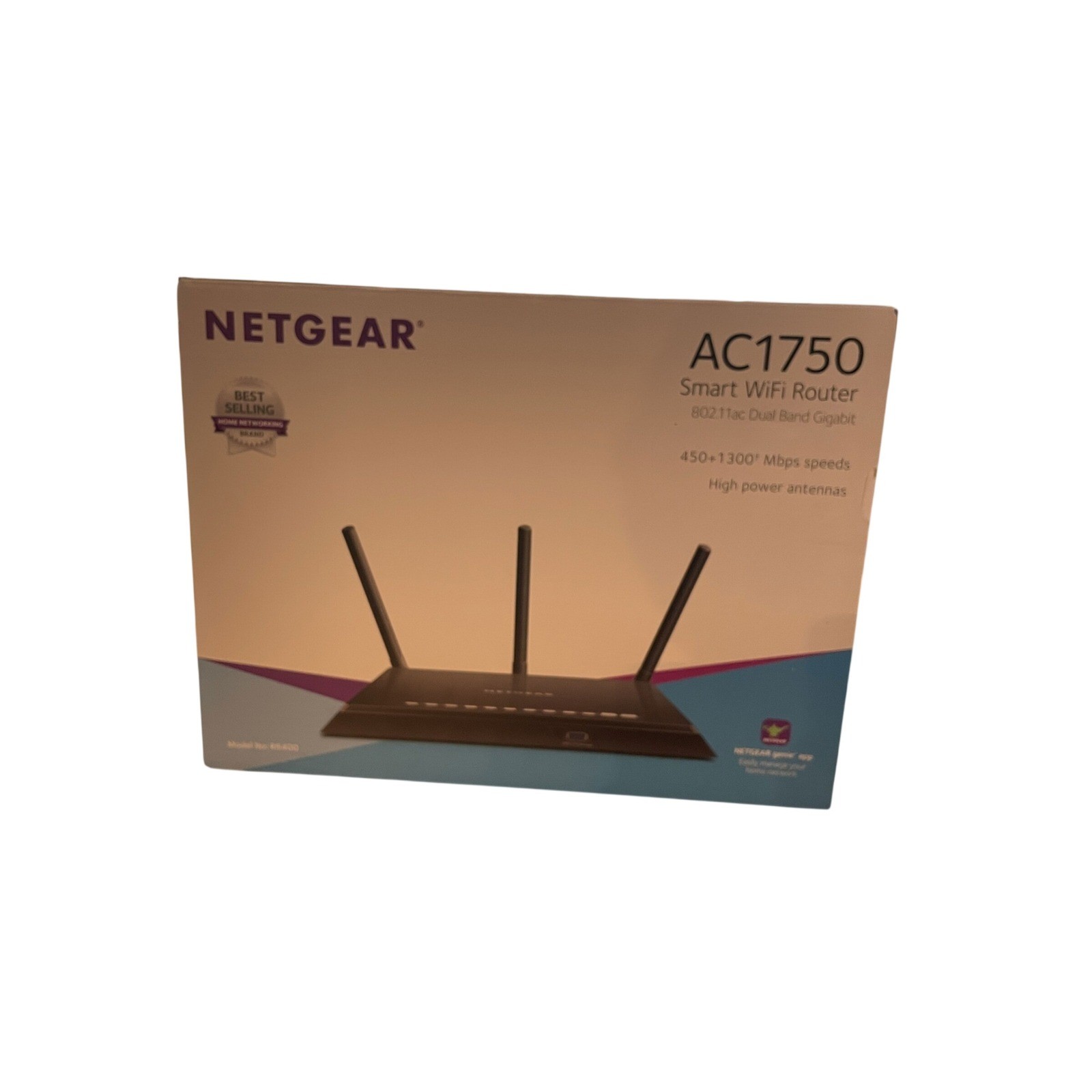 NETGEAR AC1750 Smart WiFi Router R6400 Dual Band Gigabit Black Untested No Cord