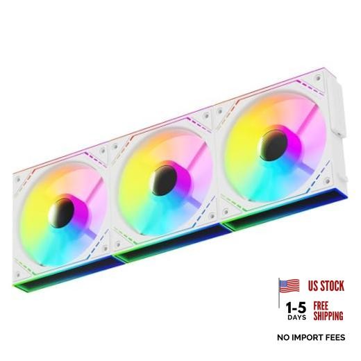 TR  TL-M12QW-S X3 120mm ARGB PC Fans, Triple Pack, Infinity Mirror ARGB White