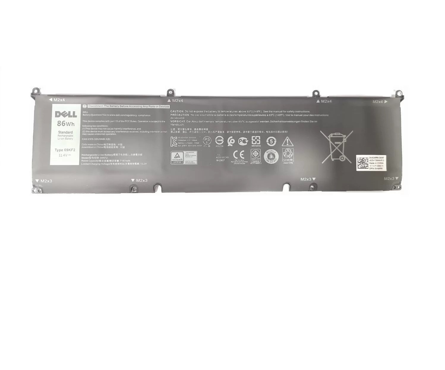 Dell OEM Original Alienware m15 R7 AMD, m15 R7, m16 R1, Battery DP/N: 69KF2