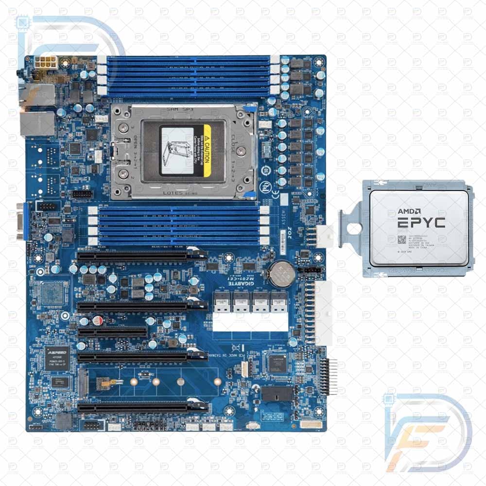 AMD EPYC 7513 32C/64T SP3 CPU + GIGABYTE MZ01-CE1 ATX Server Motherboard Combo