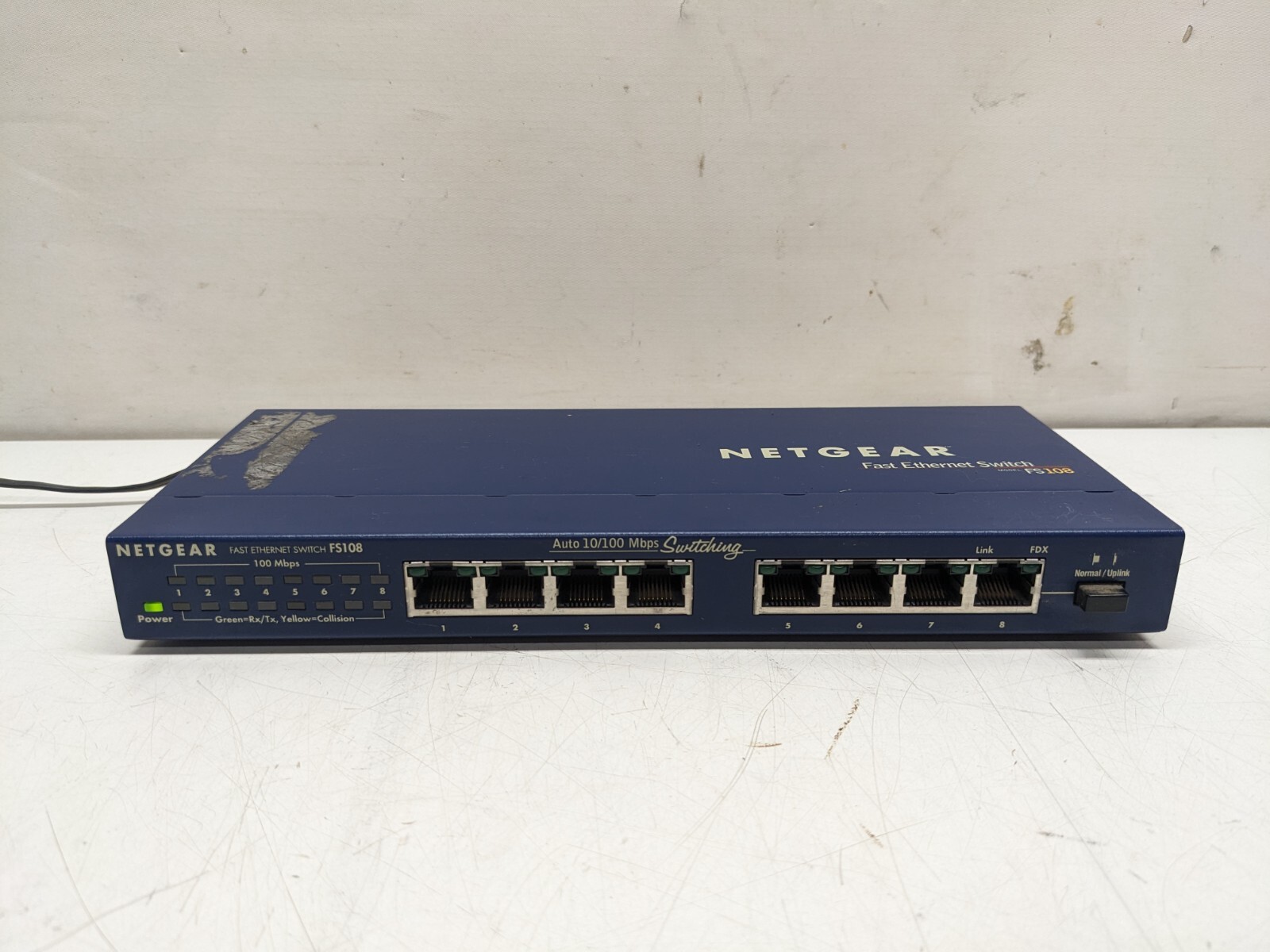 Netgear Model FS108 Fast Ethernet Switch 8-Port w/ Power Supply