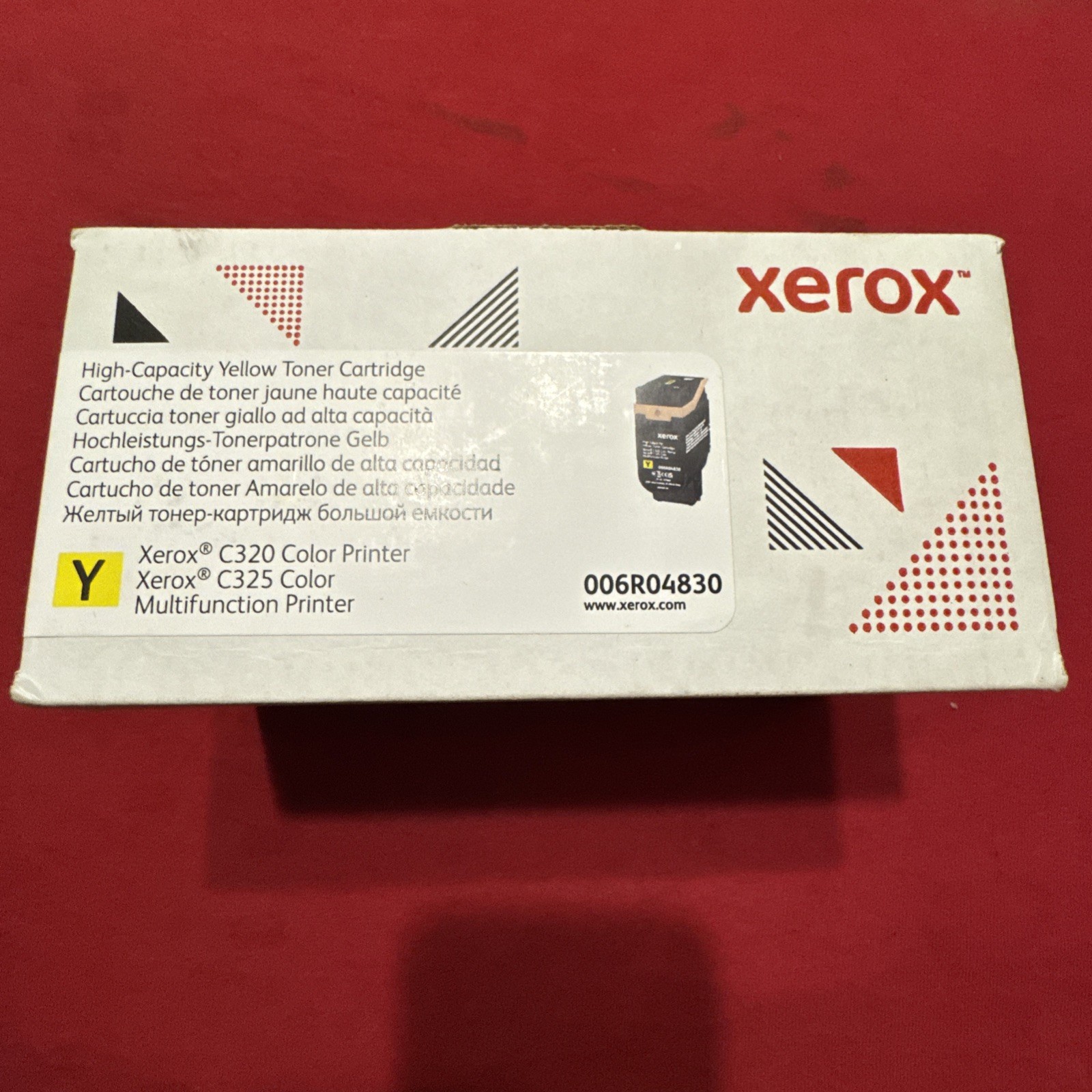 NEW GENUINE - XEROX 006R04830 YELLOW High Yield Toner C320 C325 SEALED BOX