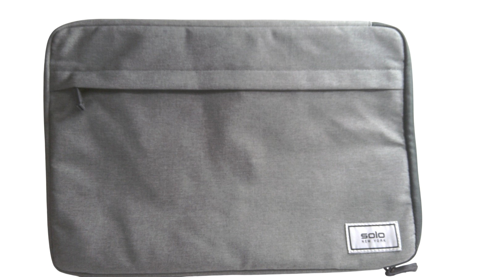 Solo Laptop Sleeve Case Padded Water Resistant Polyester Gray Antimicrobial