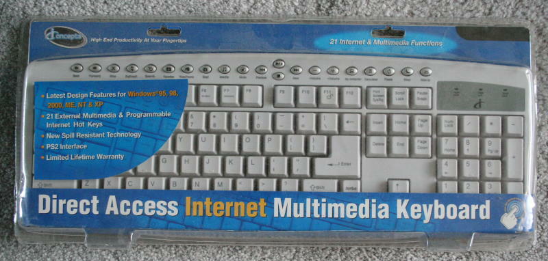 iConcepts PC Keyboard 21 Internet & Multimedia Functions PS2 Spill Resistant