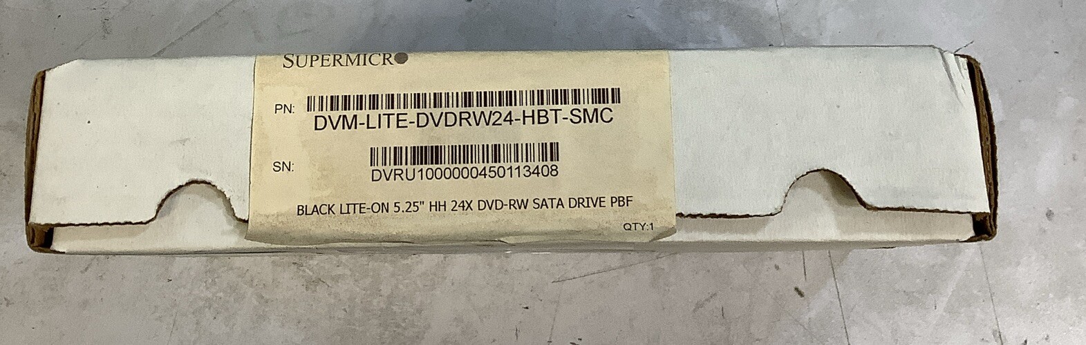 Supermicro DVM-LITE-DVDRW24-HBT DVD+/-RW CD-R/RW 5.25i SATA Drive Black NS-O1C