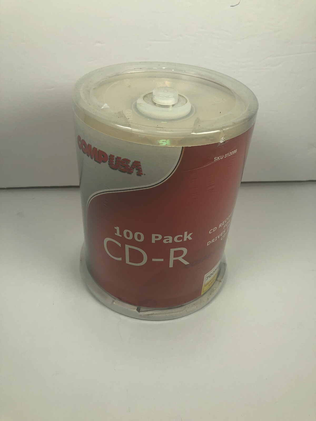100-Pack Comp USA Brand Logo CD-R CDR Disc Media 52X 80 Min 700MB