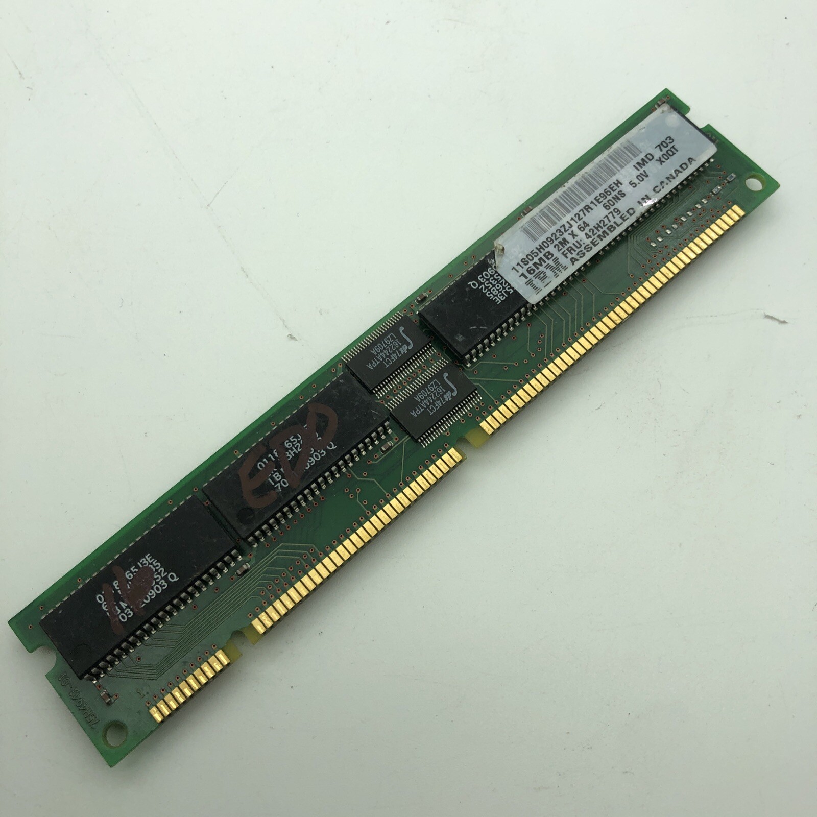 IBM 16MB EDO 168PIN DIMM Memory Module 2mx64 FRU# 42H2779 60ns