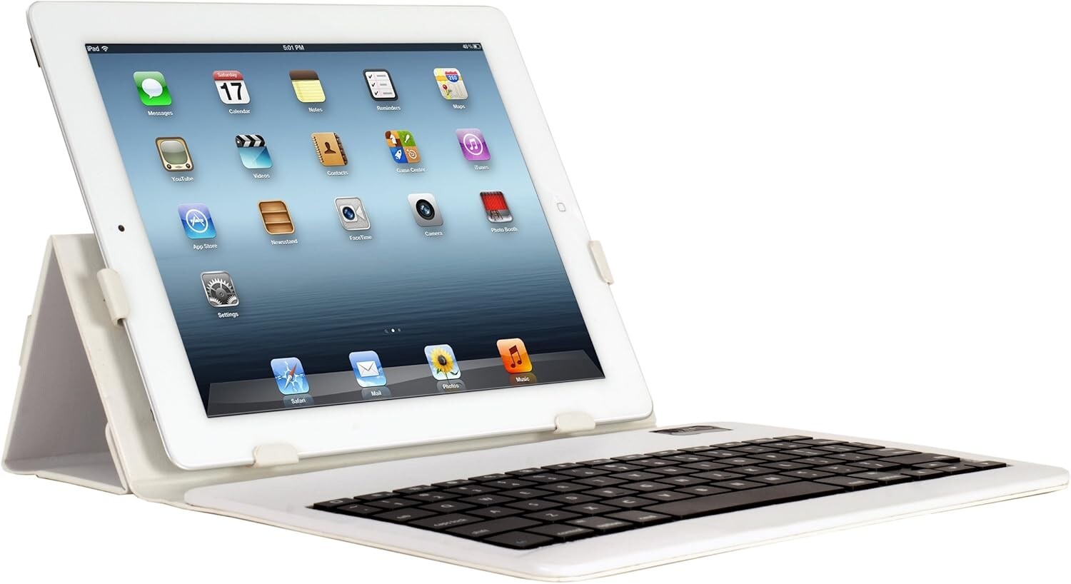 iHome Type Series: Type Slim Bluetooth Keyboard Case for iPad 2/3/4 - White