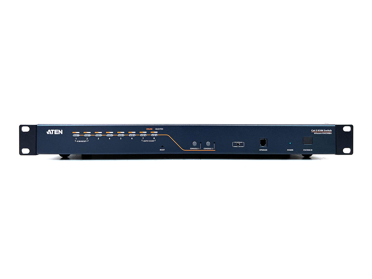 ATEN Altusen KH2508A 2-Console 8-Port Cat 5 High-Density KVM Switch 1920x1200