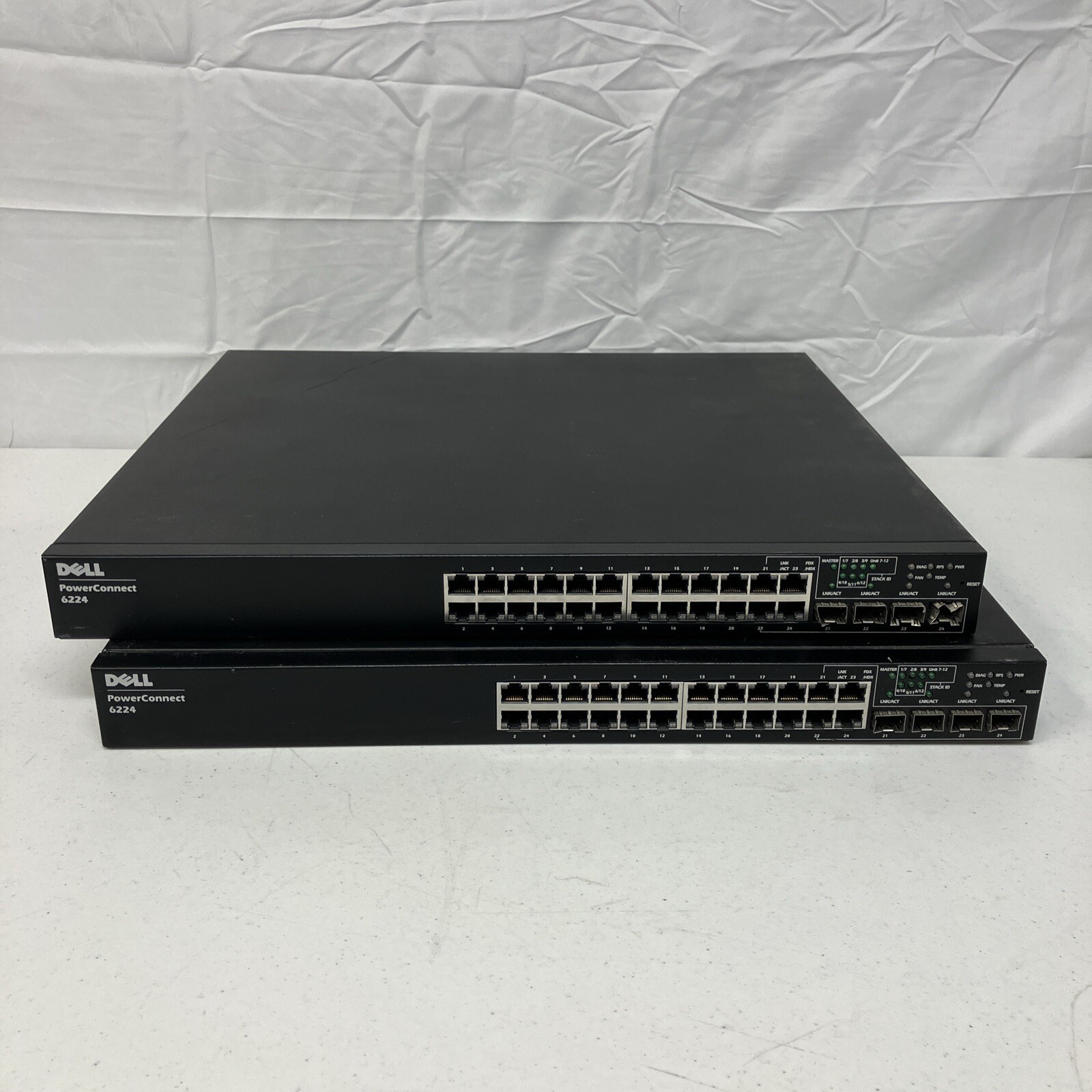 2x - Dell Powerconnect 6224 - 24 Port - Untested AS-IS Scratches Dings See Image
