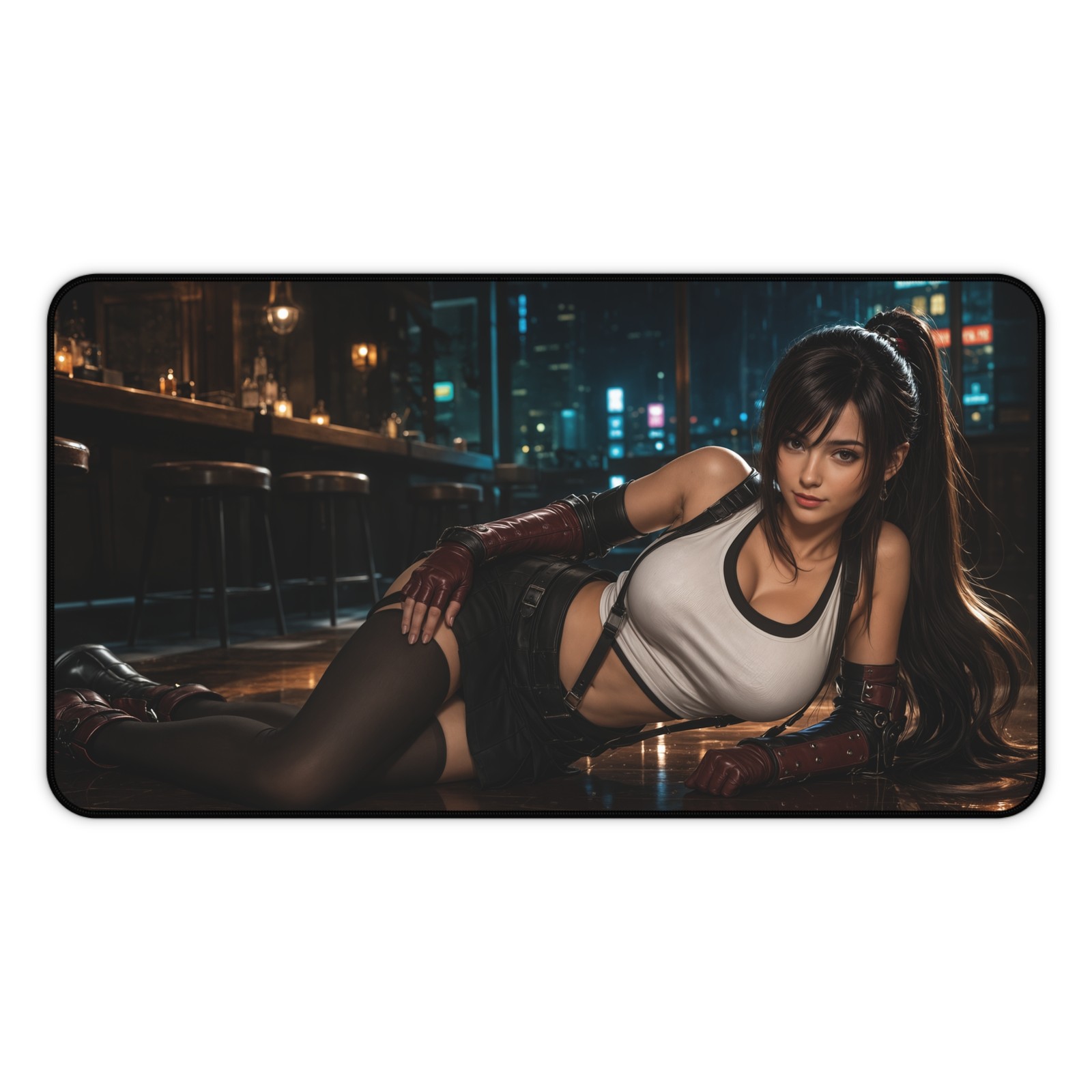 Gaming Playmat Featuring Lara Croft, Keyboard Mouse Pad for Desk Setup