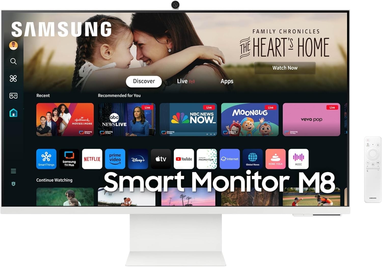 Samsung 32" Smart Monitor M8 M80D 4K UHD USB-C Streaming TV Camera LS32DM801UNXZ