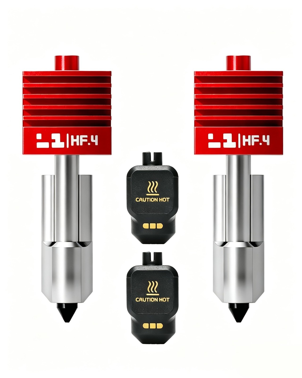 2Pcs 0.4mm High Flow Hotend Nozzle, Anti-Stick Hardened Steel, Reduced Clogging,