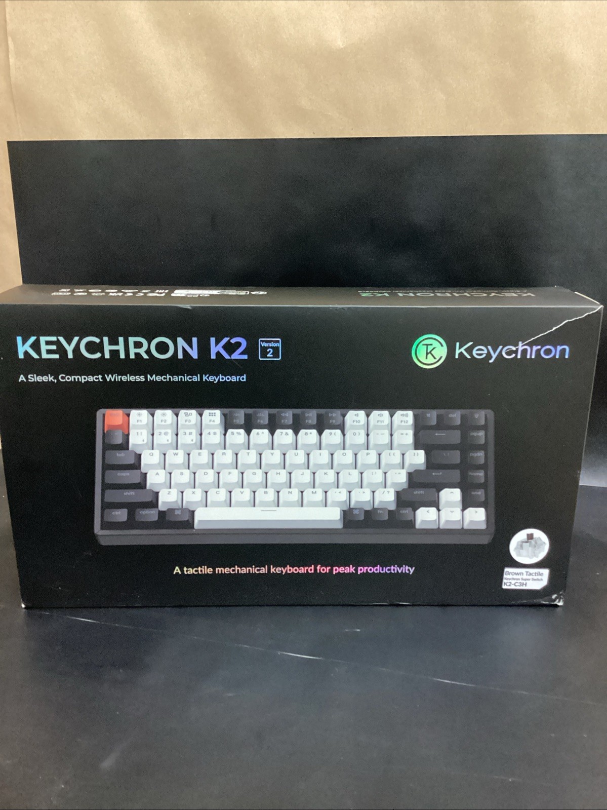 Keychron K2 Version 2 Wireless Mechanical Keyboard-K2C3H (brown Tactile)