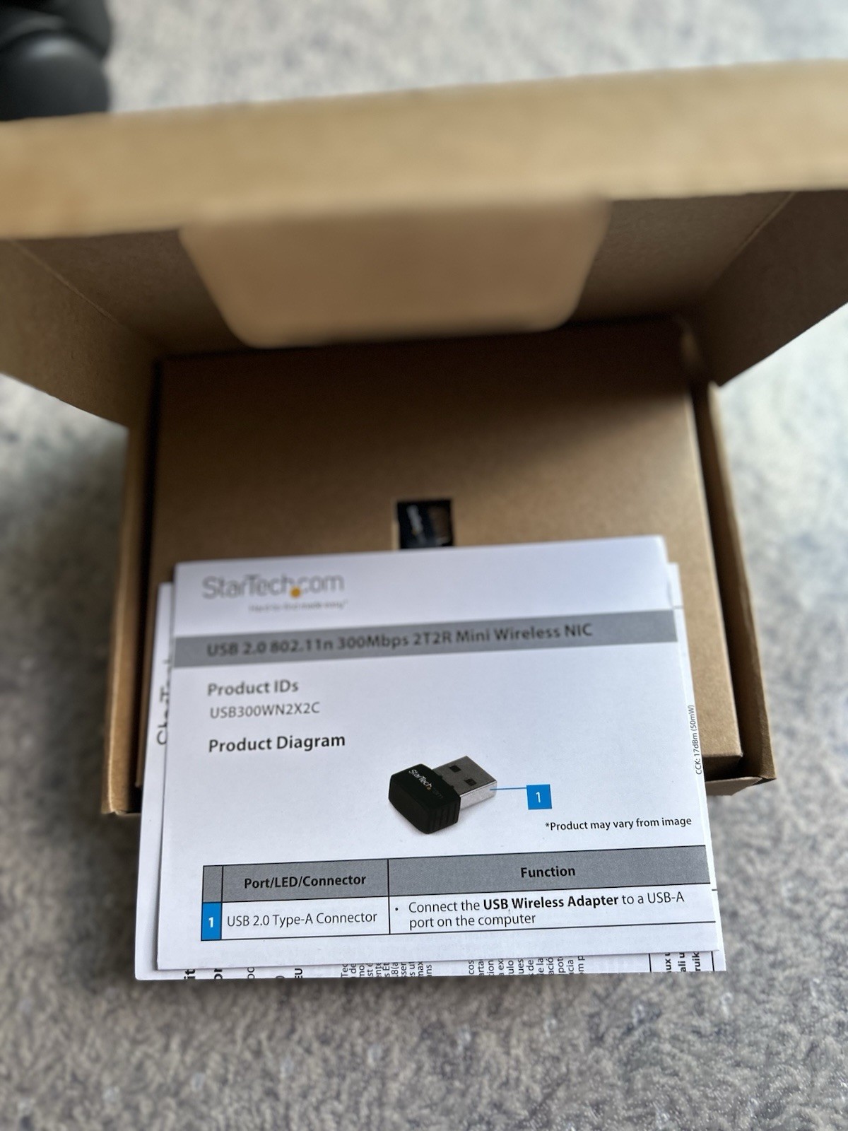 StarTech USB300WN2X2C USB 2.0 300 Mbps Mini Wireless-N Network Adapter - 802.11n