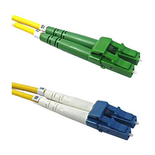 20 PACK LOT 3m LC(APC)-LC(UPC) Duplex 9/125 OS2 Singlemode Yellow OFNR 10FT