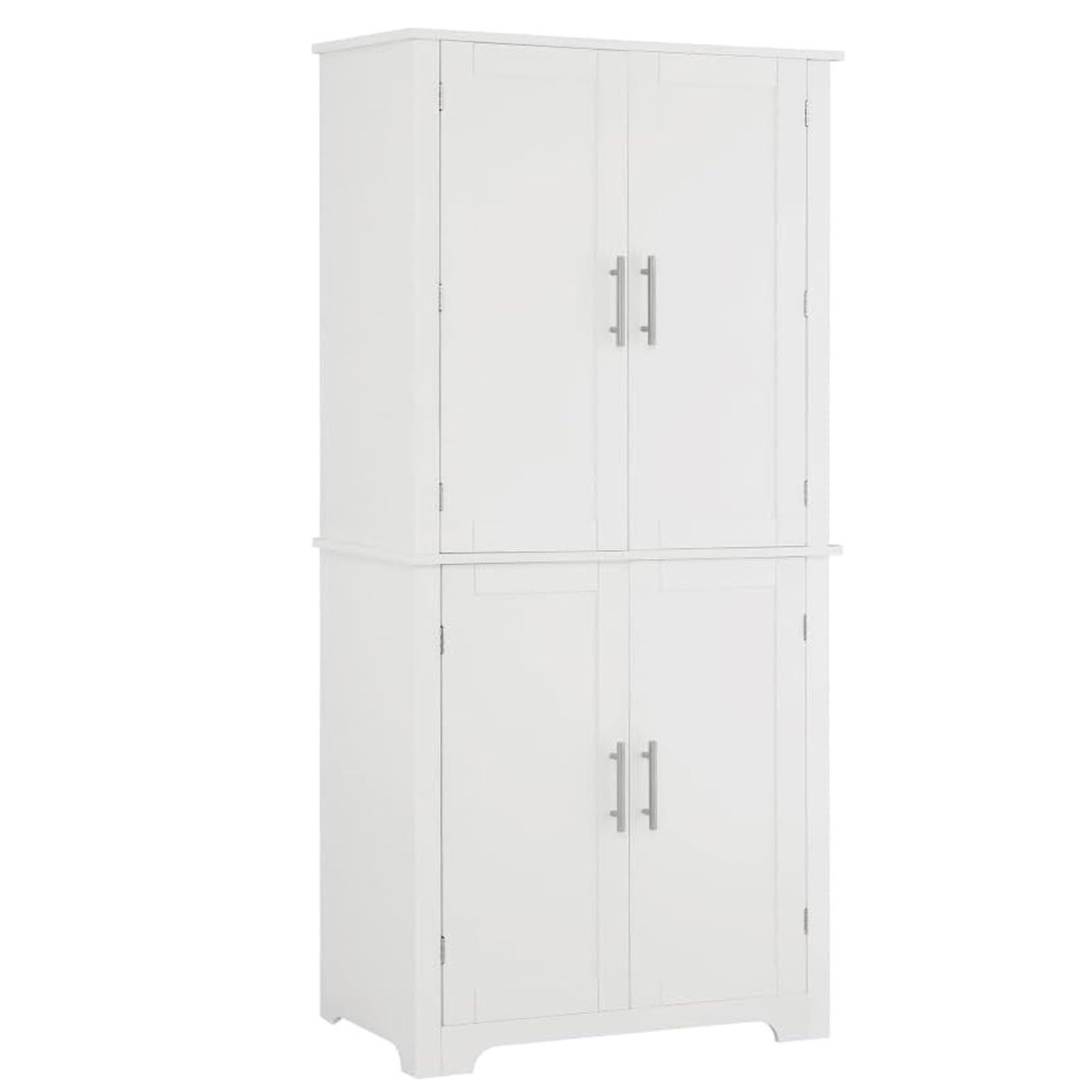 Kitchen Pantry Storage Cabinet 67" H, with Adjustable Shelves Freestanding Ki...