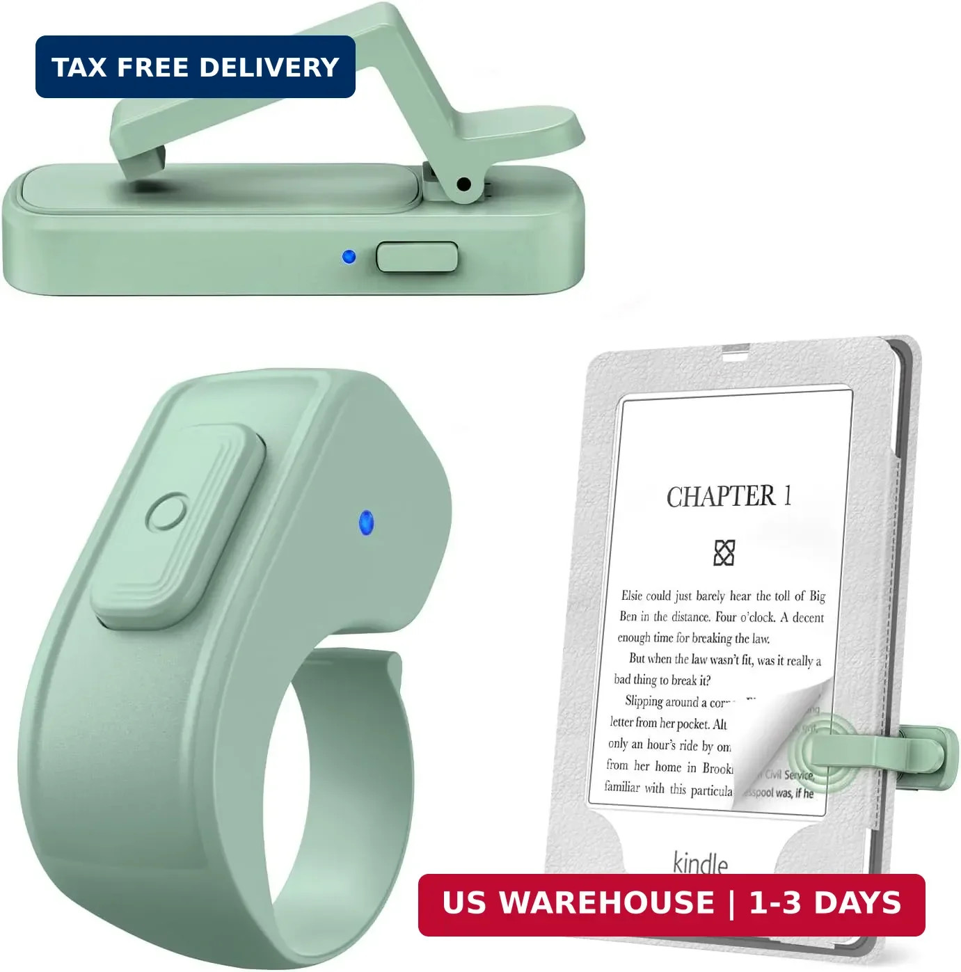 Page Turner Ring for Kindle,Remote Control for iPhone iPad Android Tablets E-Rea