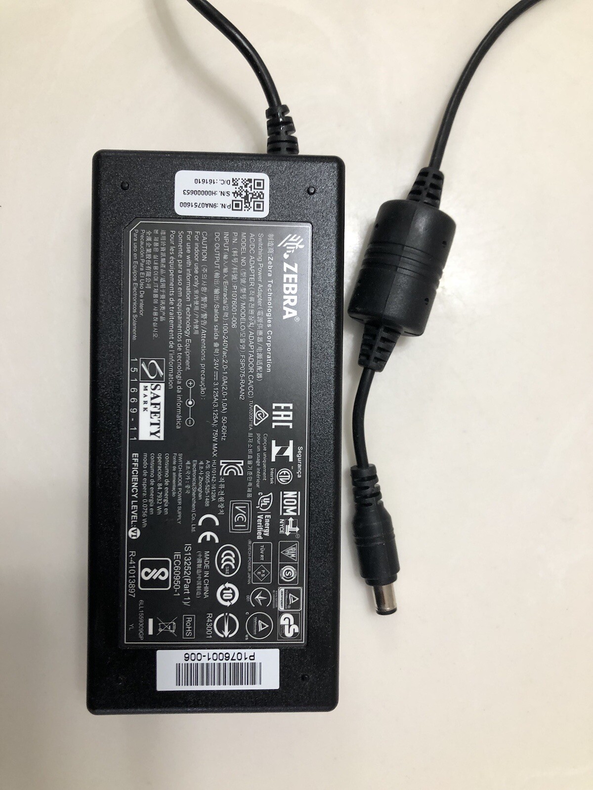 OEM Zebra 24VDC PS Power AC Adapter GX430t GK ZD410 ZD420 ZD500 ZD620…Printer