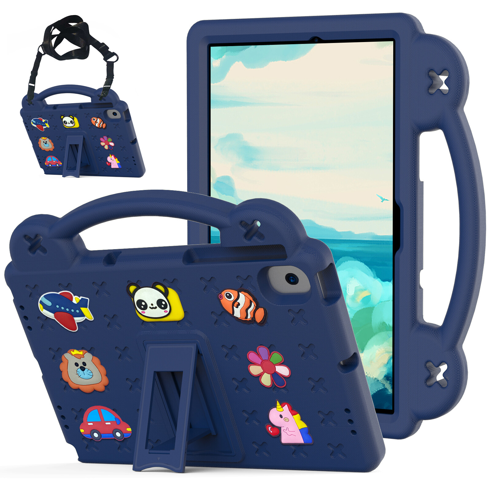 For Walmart Onn 7"/8"/10.1"/11"/12.1" Tablet Pro 2024 Kids EVA Stand Case/Strap