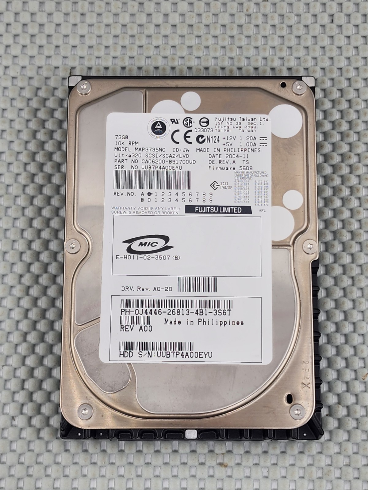 Fujitsu 73 GB Internal 10k 10000 RPM 3.5" (MAP3735NC) Server Hard Drive
