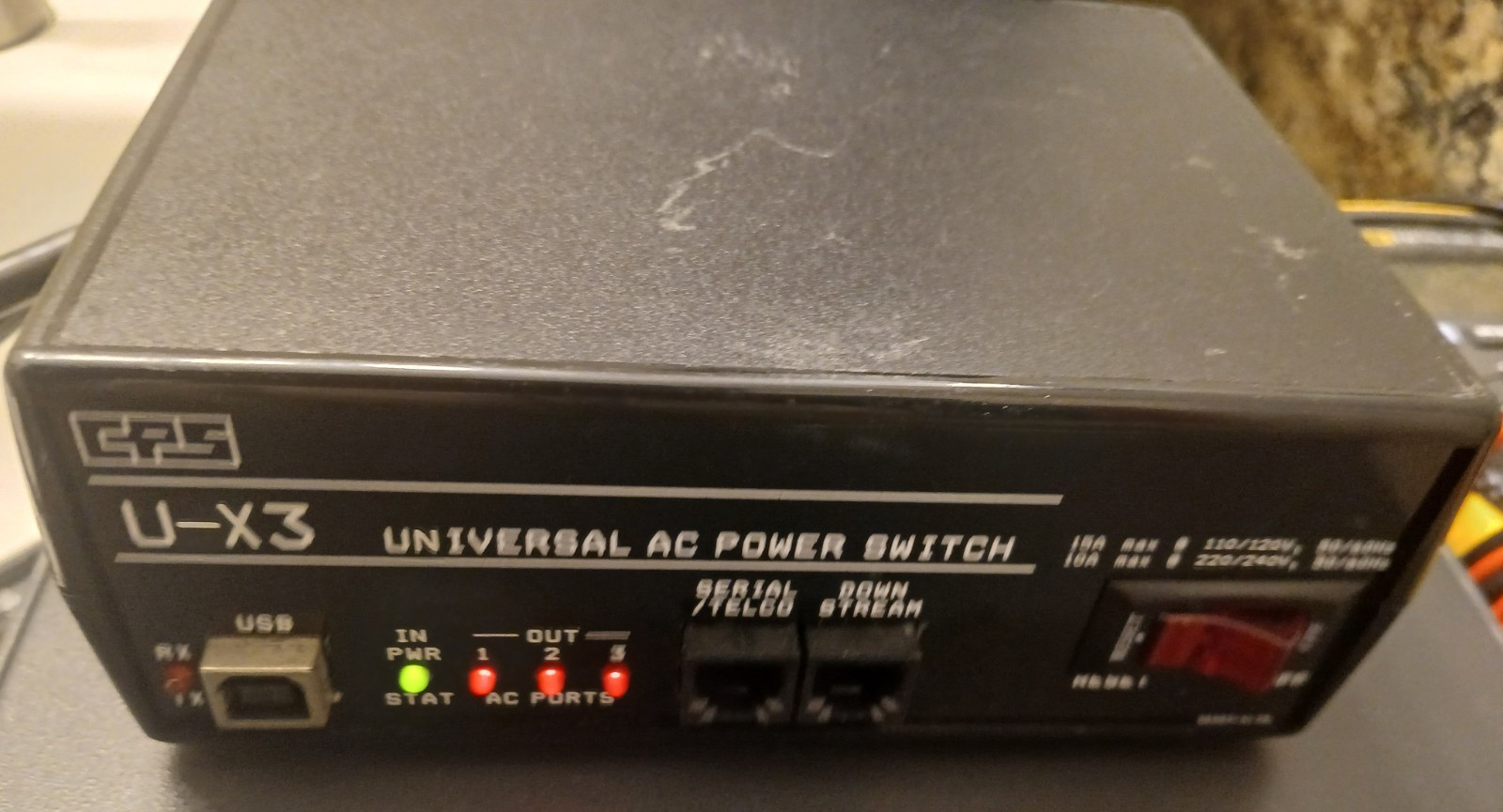 CPS U-X3 Universal AC Power Switch 120/240V Rack Power Controller U-X3 Power Swi