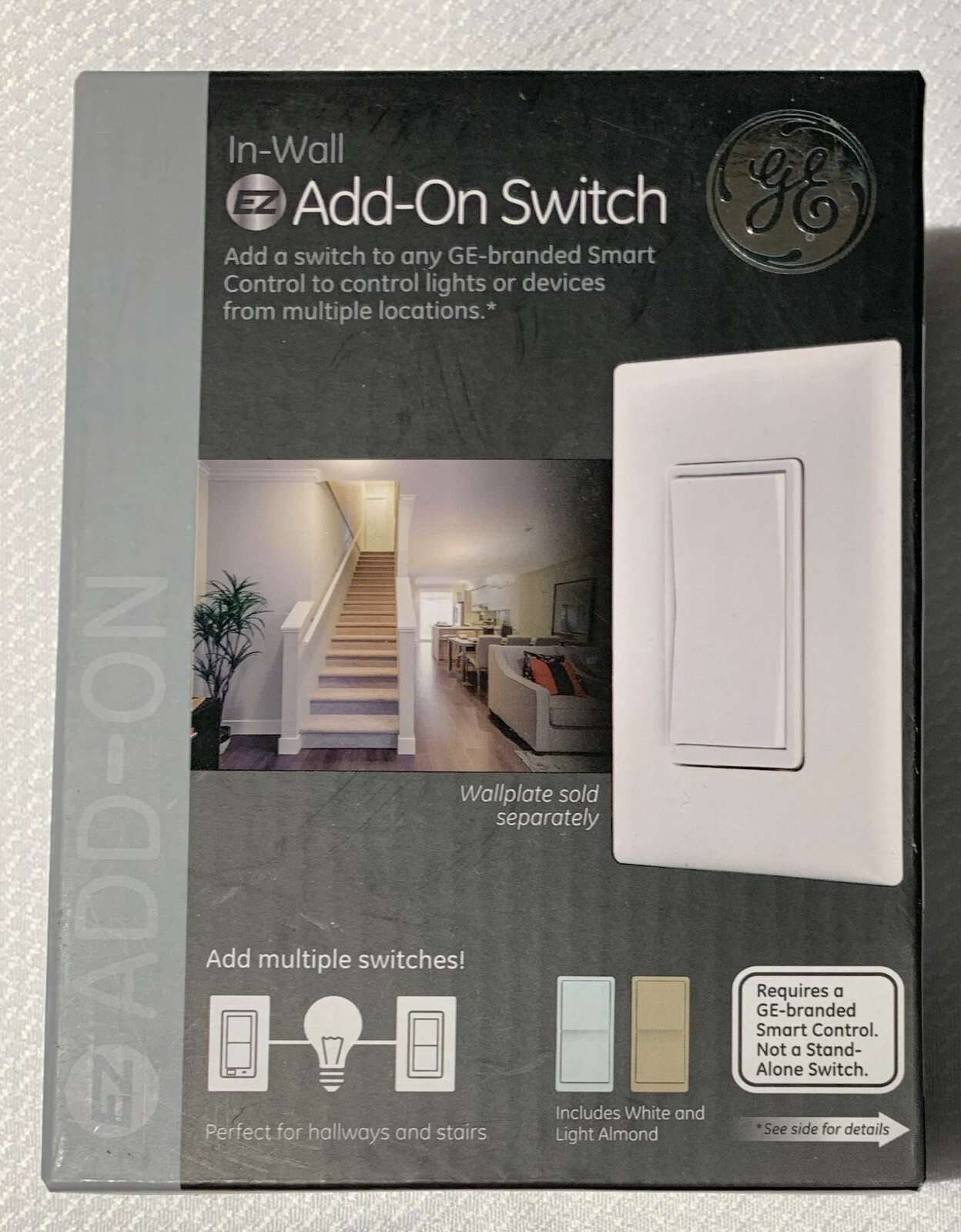 GE 12723-4 ADD-ON Switch ZW2004 For GE Smart Control  Zigbee, Z-Wave  (52A)