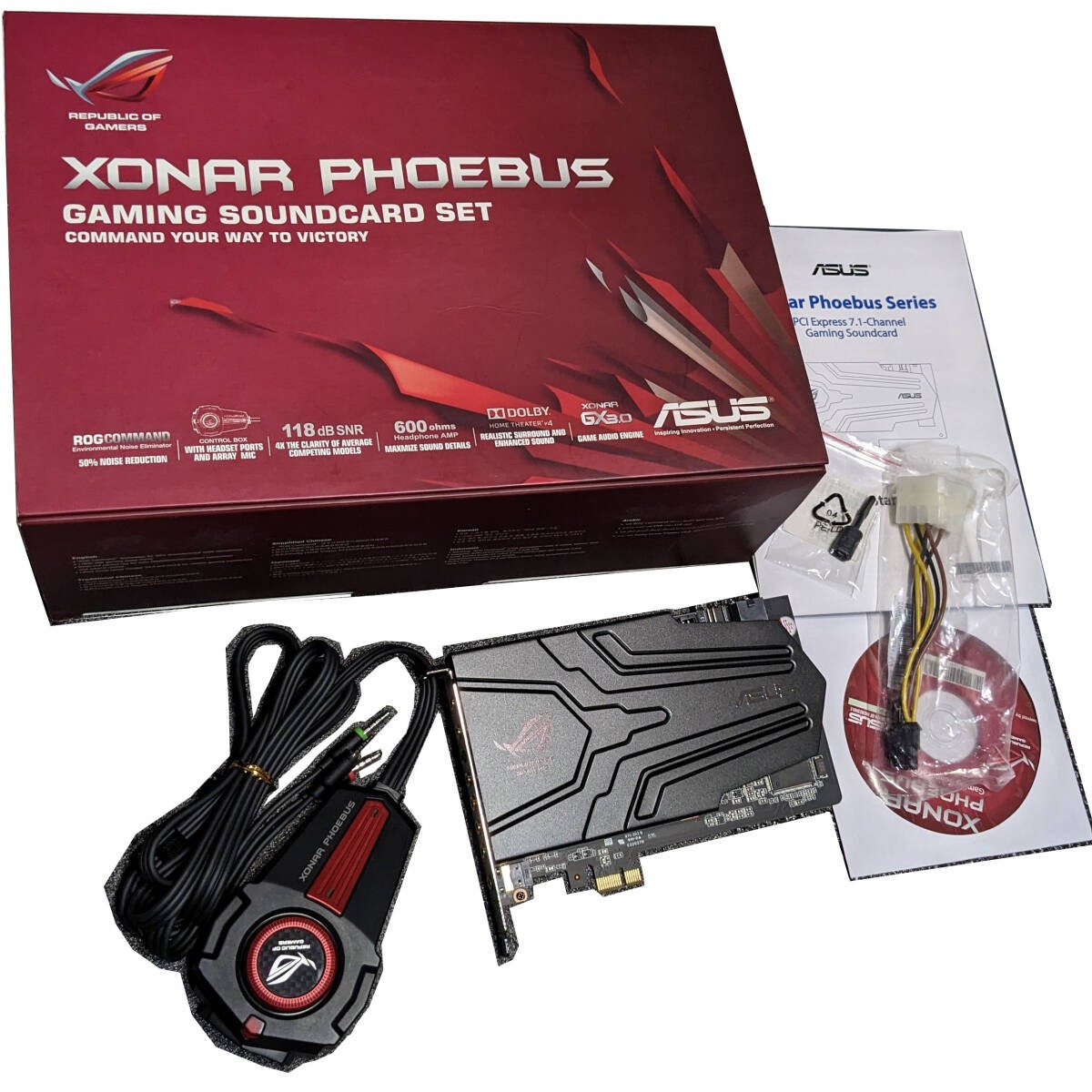 ASUS ROG Xonar Phoebus PCI Express x1 6-Pin Power Connector Used Japan