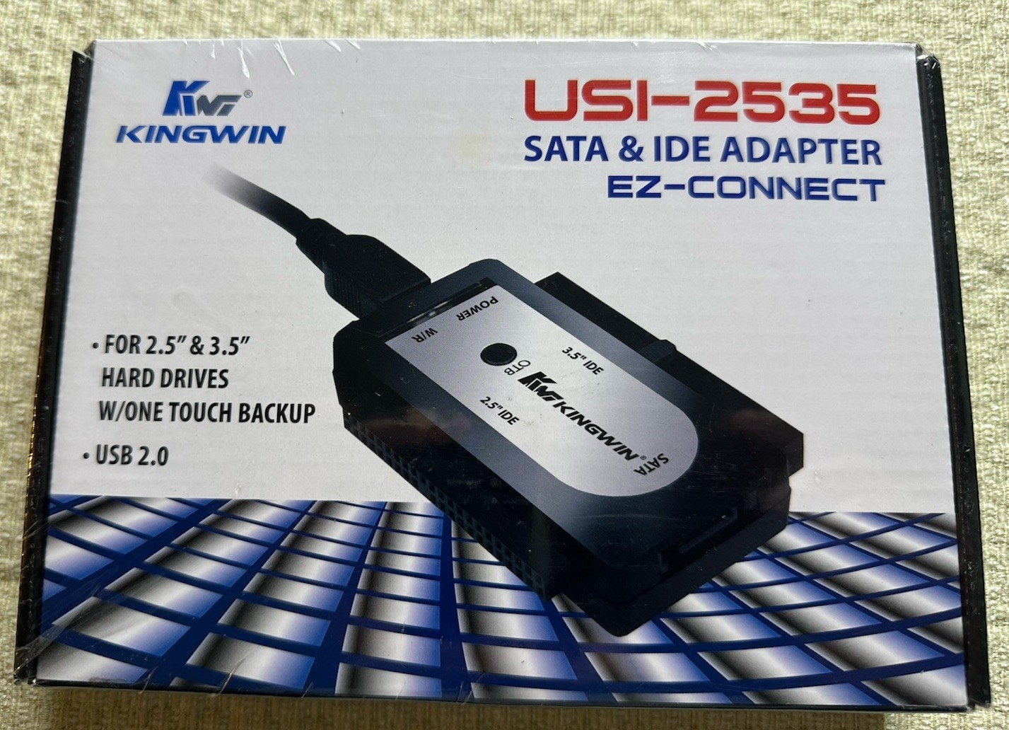New in Sealed Box Kingwin USI-2535 EZ Connect USB to SAT/IDE Hard Drive Adapter