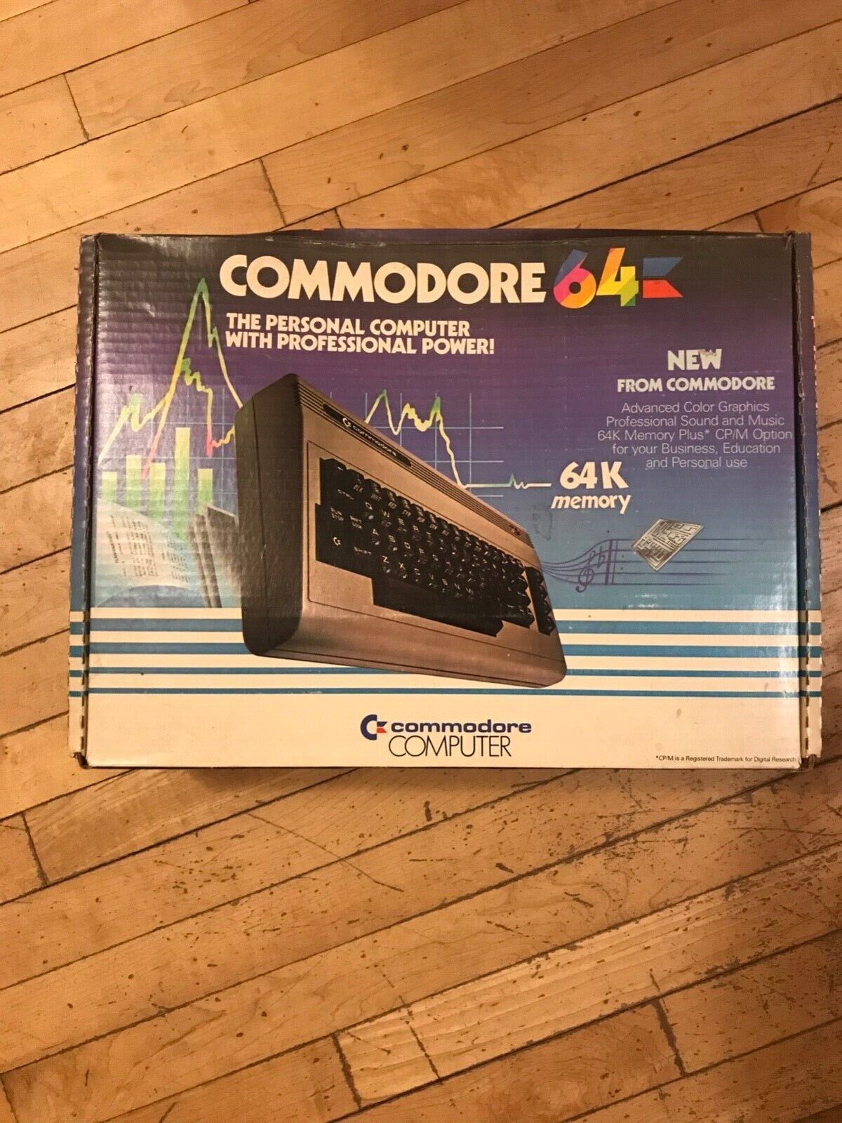 Commodore 64 computer in original box. 