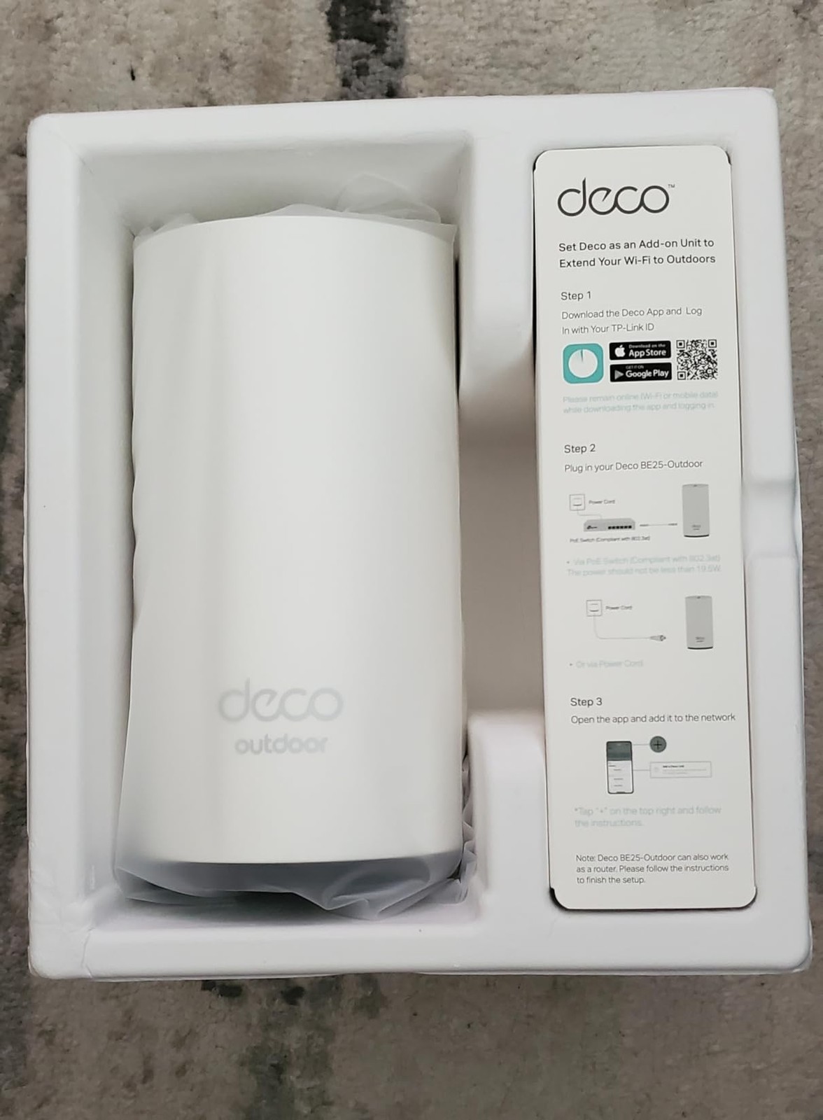 TP-Link Deco 7 Outdoor BE25 BE5000 Dual-Band Wi-Fi 7 Mesh Extender
