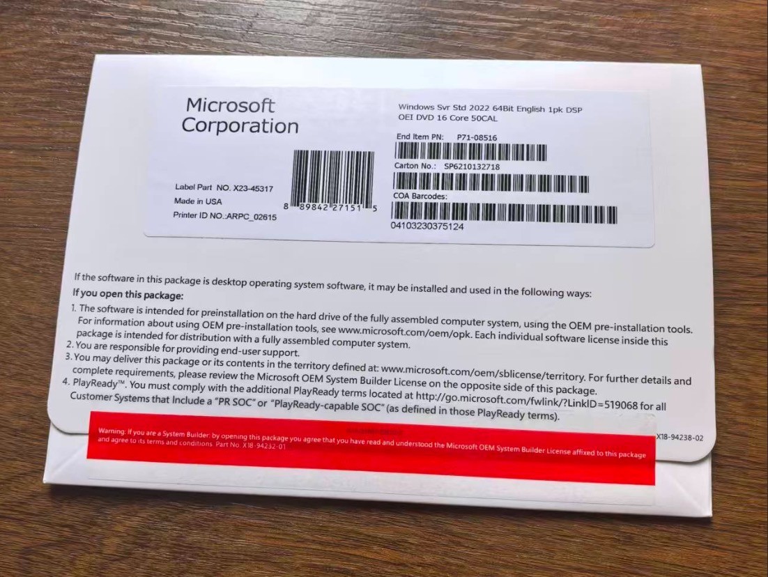 Windows Server 2019,2022,2025 Standard New Sealed DVD & Product Key&Freeship