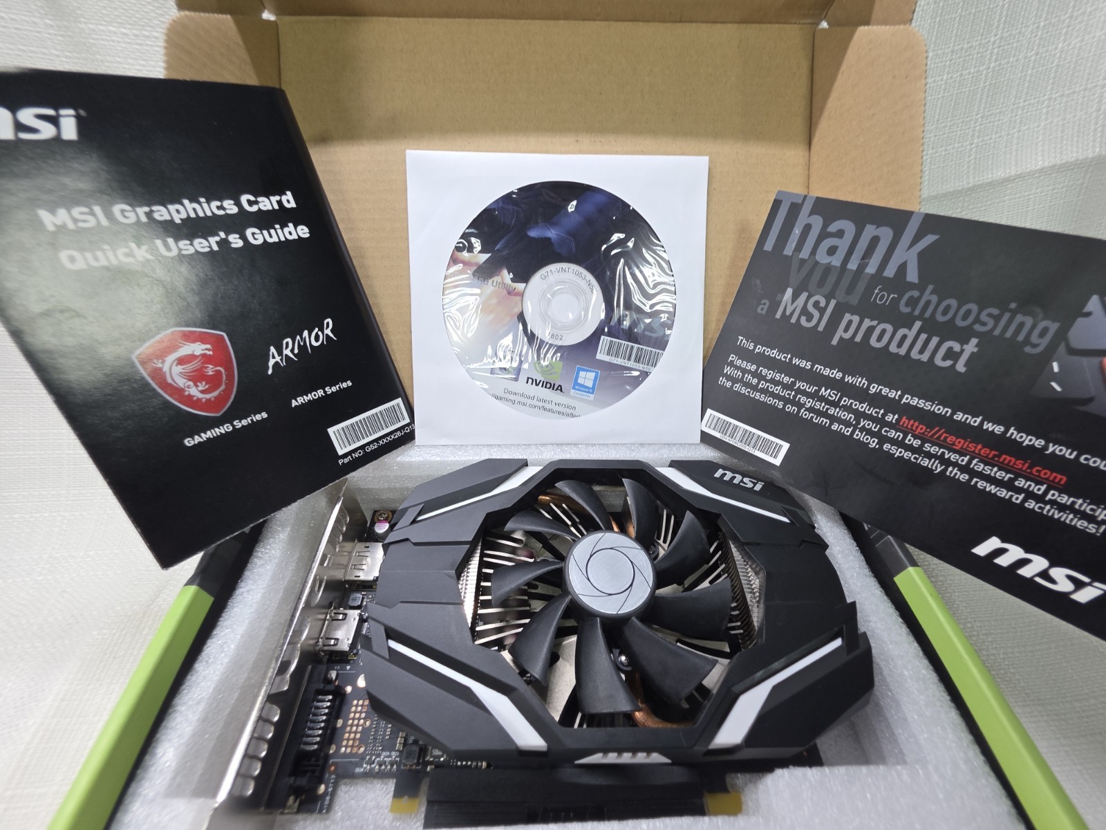 MSI NVIDIA GeForce GTX 1060 6GB GDDR5 OC Edition Graphics Card GPU Complete Box