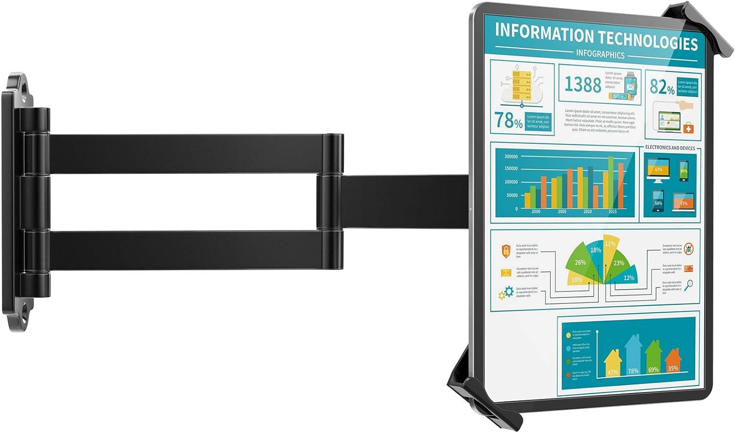 AboveTEK Tablet Wall Mount - Fits 7 to 11 Inch Tablets Including iPad, Galaxy Ta