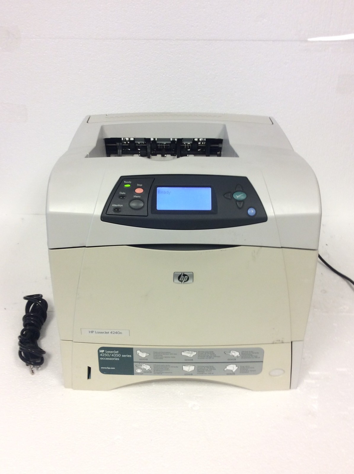 HP LaserJet 4240N Network Monochrome Laser Printer 64MB w/ Toner, 115k Pages