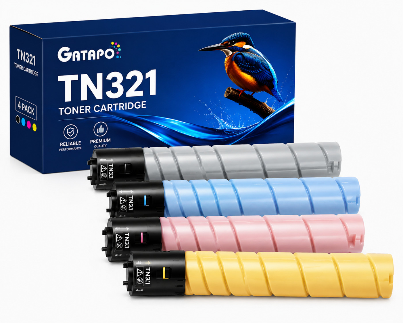 TN321-4PK  Toner Cartridges for Konica Minolta Bizhub C224/C284/C364