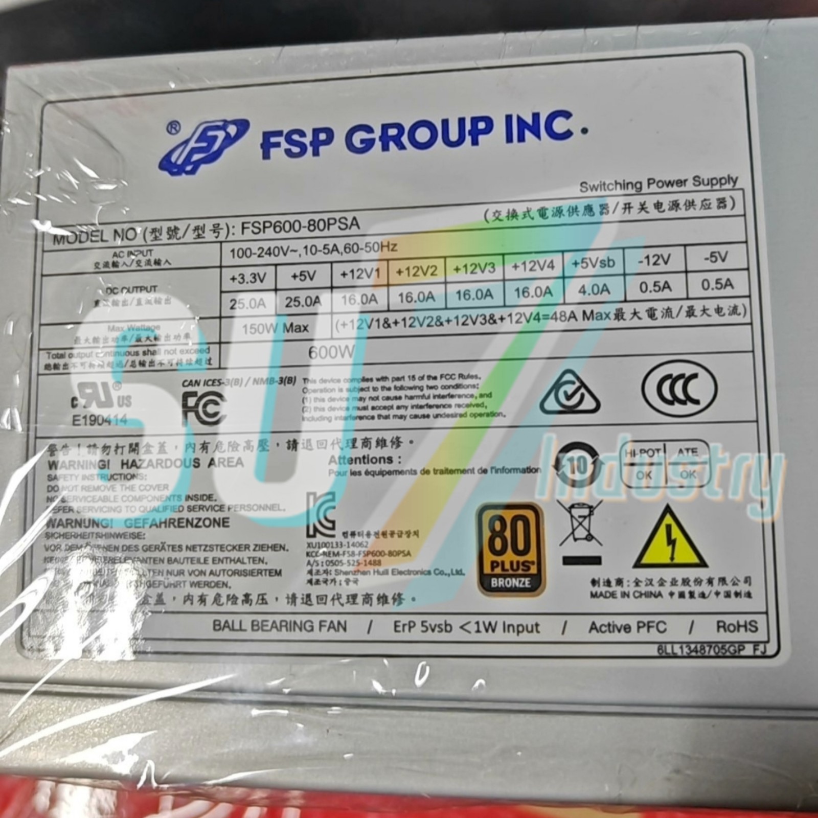 FSP FSP600-80PSA Industrial control computer power supply#1pcs New In Box