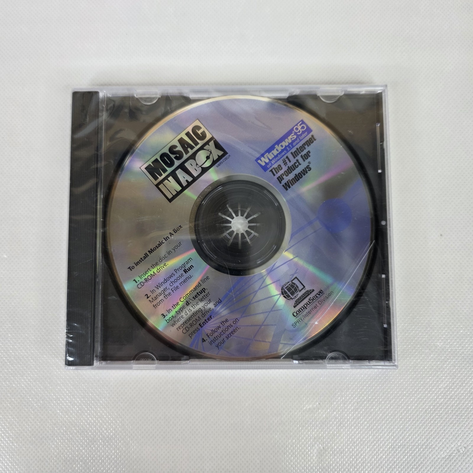 Vintage 1995 CompuServe Software Mosaic In A Box Windows 95 CD ROM New Sealed